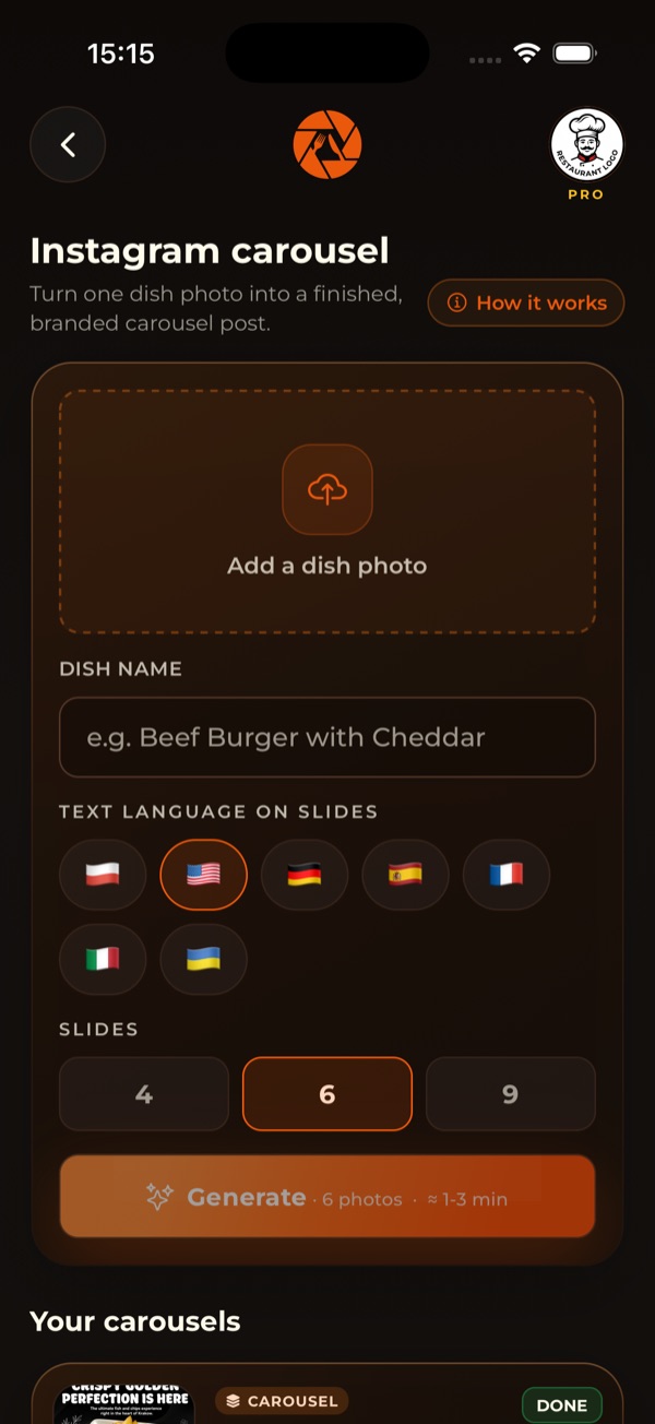 Instagram carousel