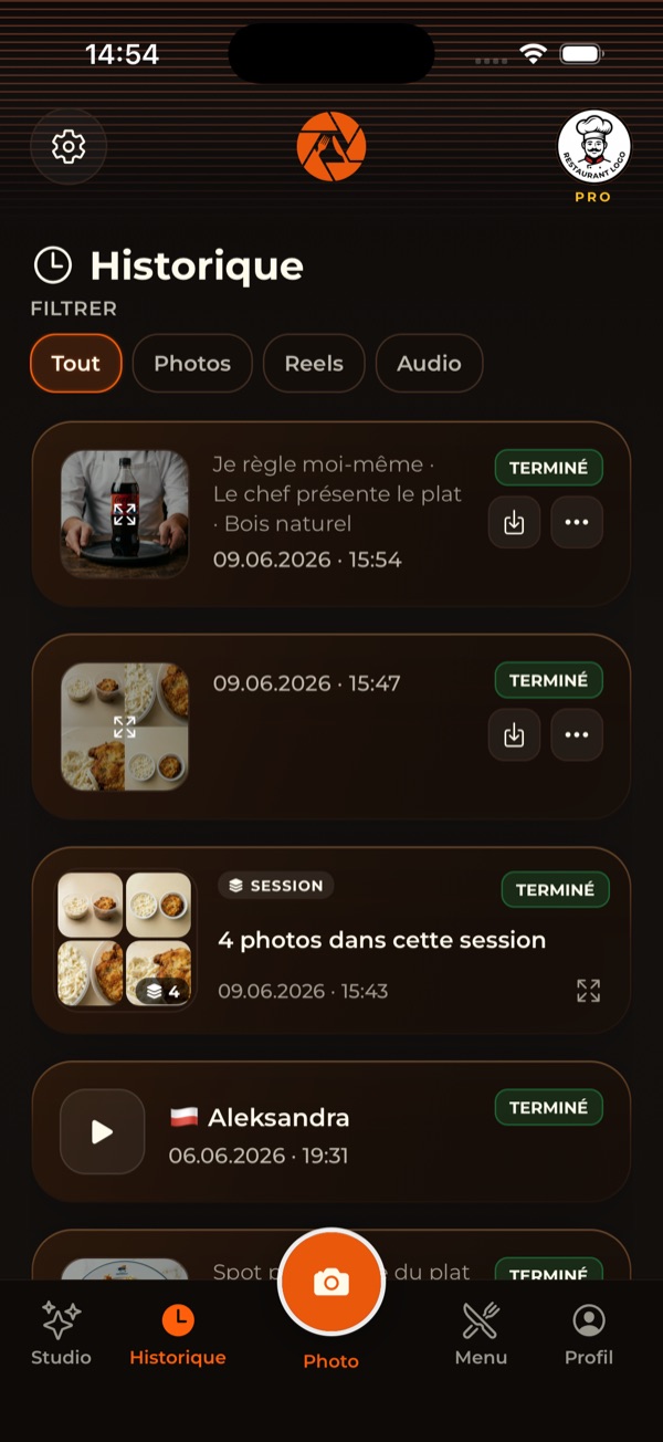 Historique du contenu