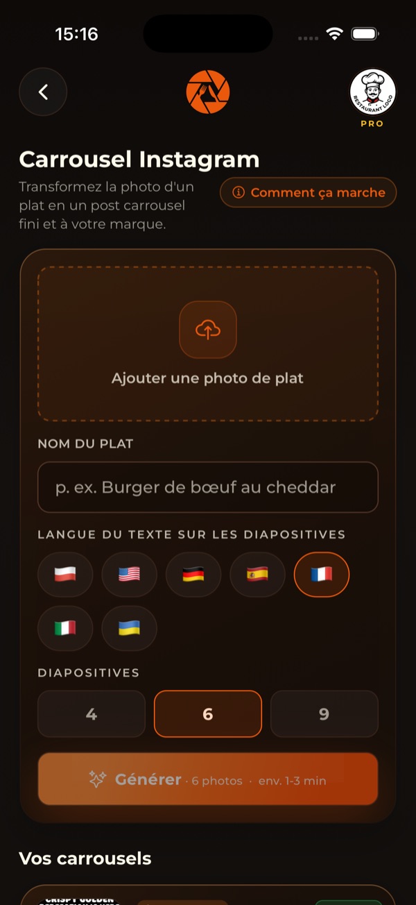 Carrousel Instagram