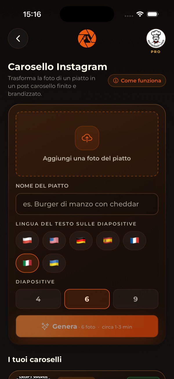 Carosello per Instagram